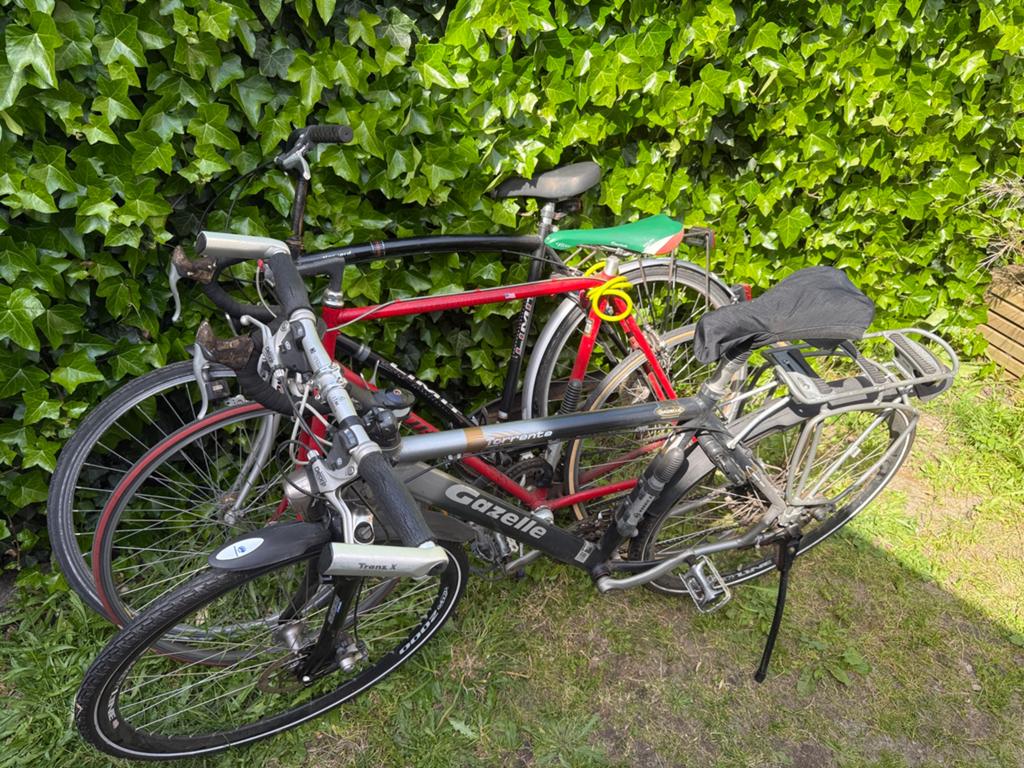 3 fietsen - 2x herenfiets en 1x racefiets 56 cm, Minder dan 10 versnellingen, Gebruikt, 53 tot 57 cm, Ophalen