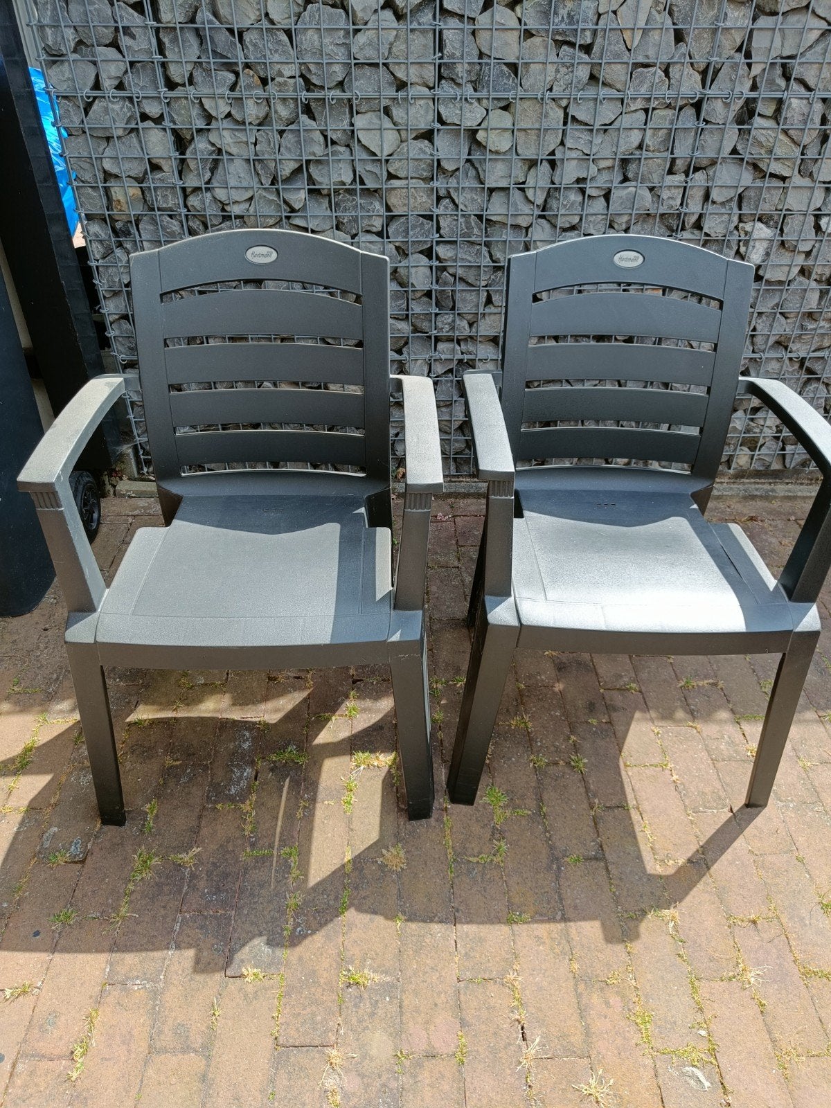 2 gratis Hartman tuinstoelen, Ophalen, Gebruikt, Kunststof