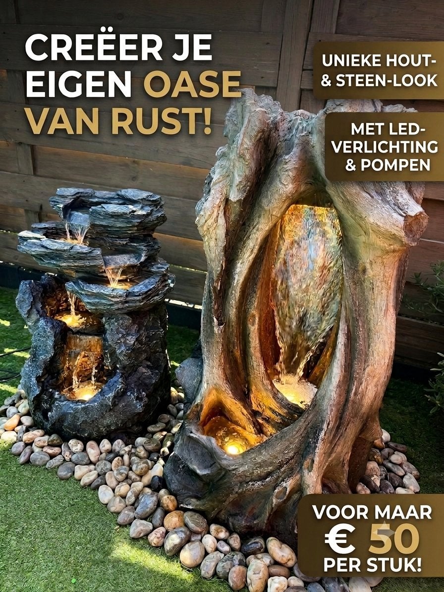 Set van 2 unieke waterornamenten: Boomstronk & Rots, Ophalen, Nieuw, Kunststof, Waterornament