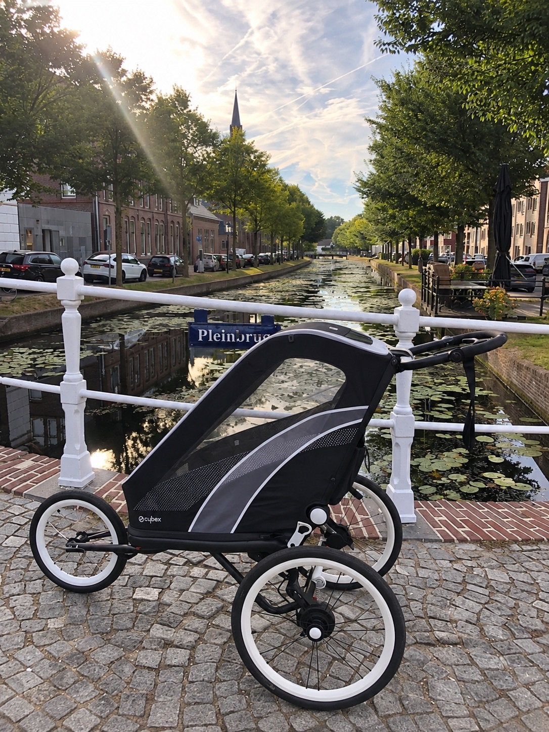 CYBEX ZENO Silver Pink + Hands-free Running Kit, Dieren en Toebehoren, Ophalen, Zo goed als nieuw