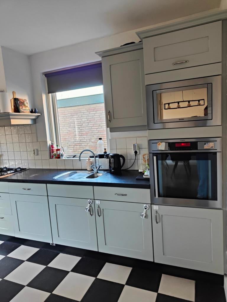 Complete keuken met natuurstenen blad en apparatuur, Ophalen of Verzenden