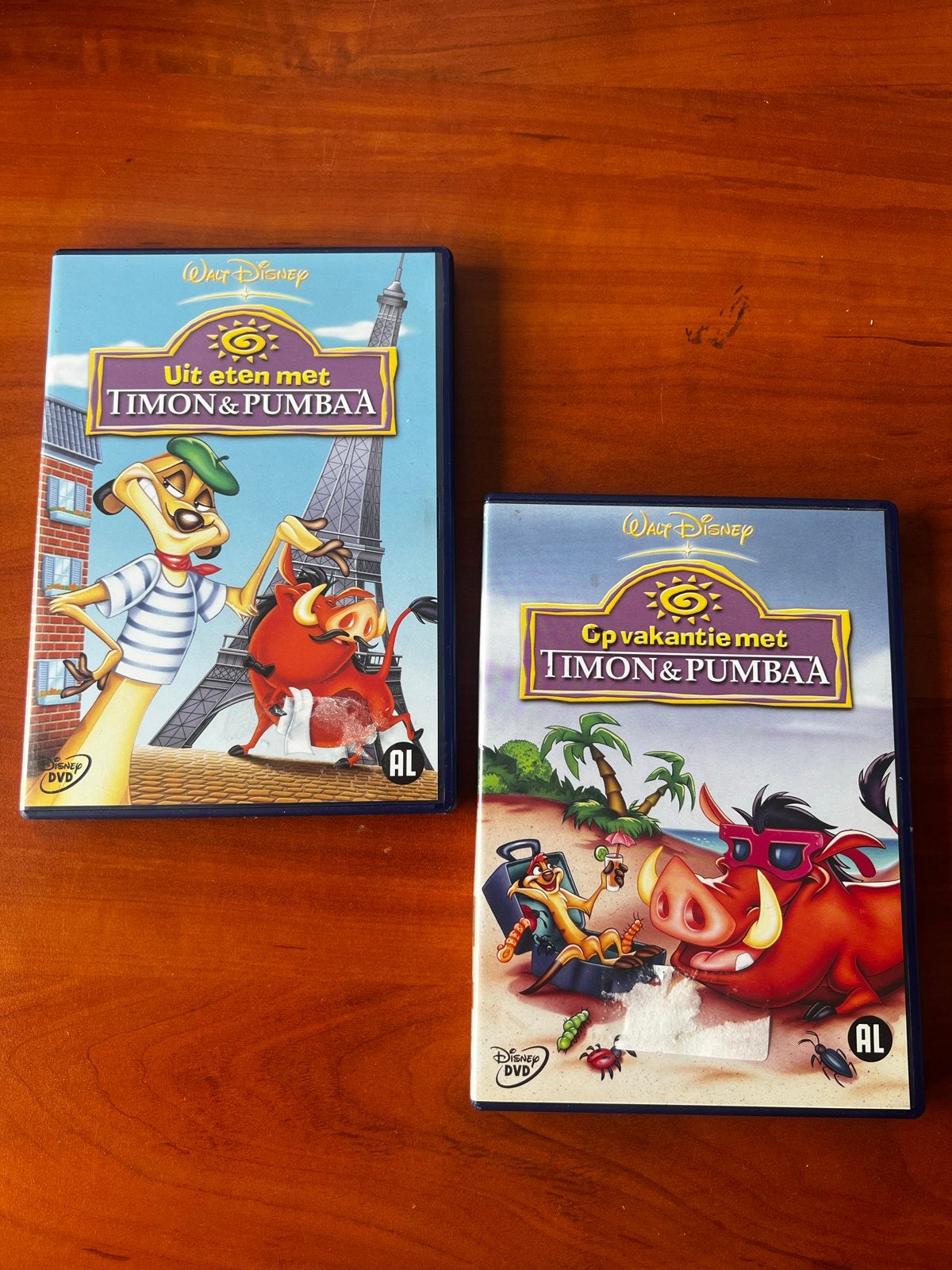 Timon & Pumbaa DVD's: Uit eten & Op vakantie, Gebruikt, Animatie, Alle leeftijden, Tv-serie
