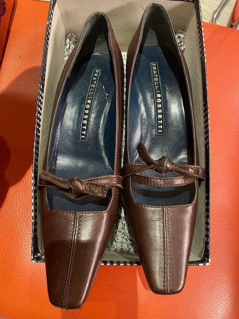 Bruine leren damespump Fratelli Rossetti maat 39,5 nieuw, Pumps, Bruin, Nieuw, Ophalen of Verzenden