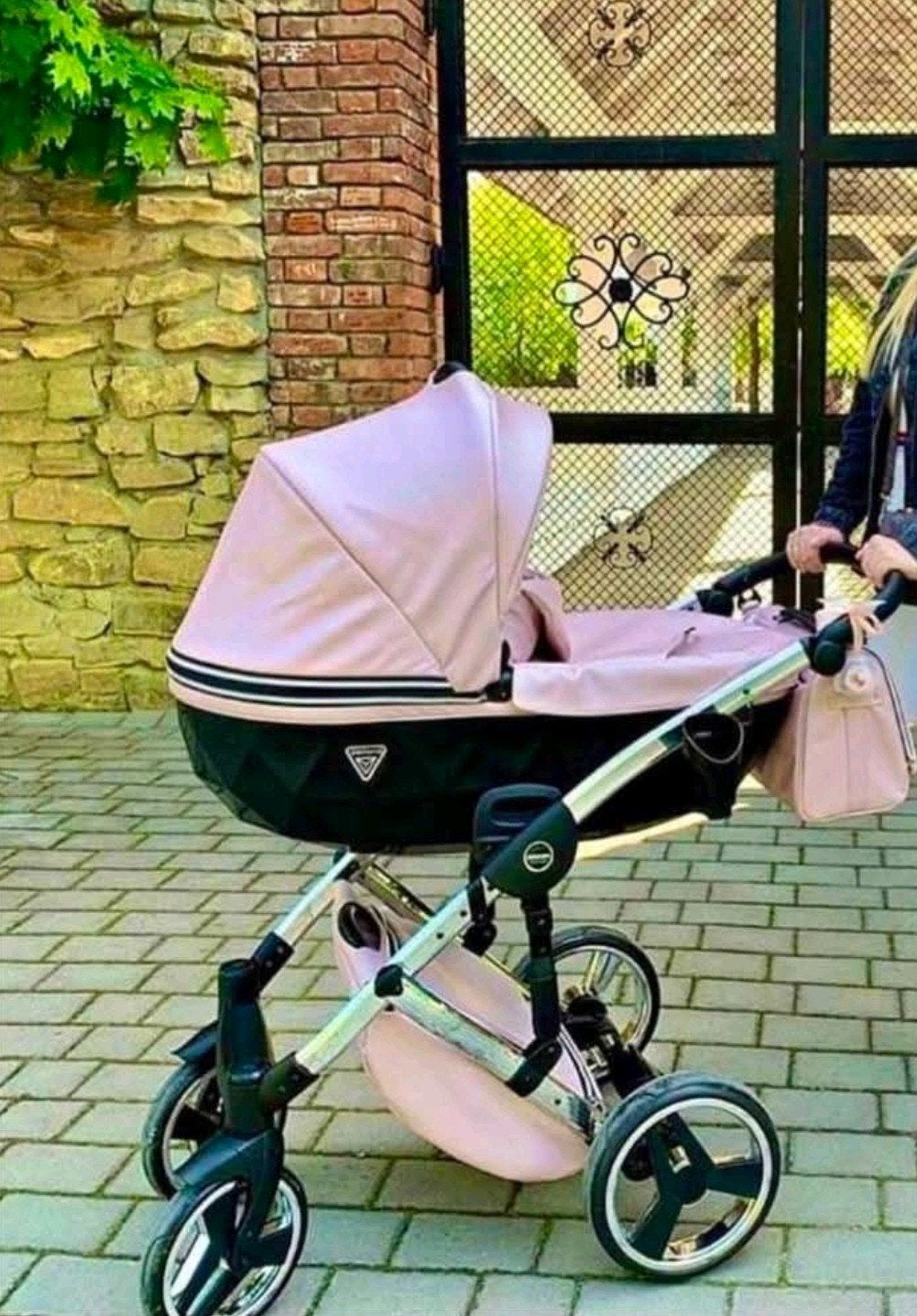 Junama Diamond Kinderwagen 3-in-1 Roze/Zwart, Ophalen