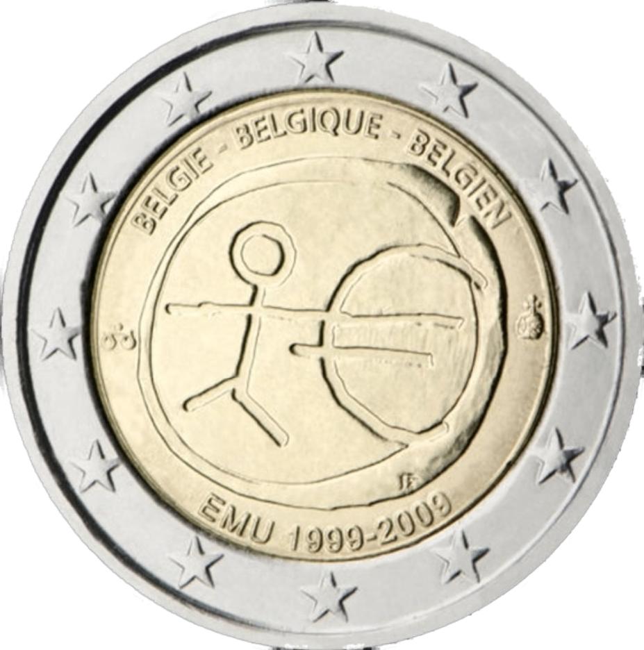 Euromunten, Ophalen of Verzenden, België, 2 euro, Losse munt