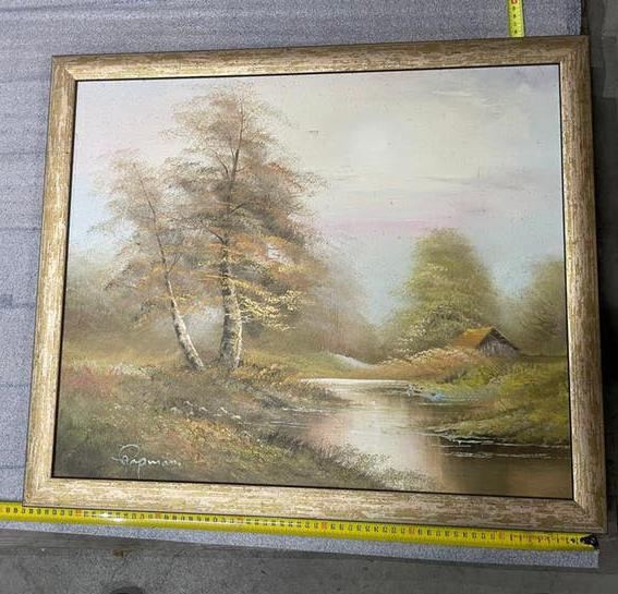 Schilderij van een heide omgeving, Antiek en Kunst, Ophalen