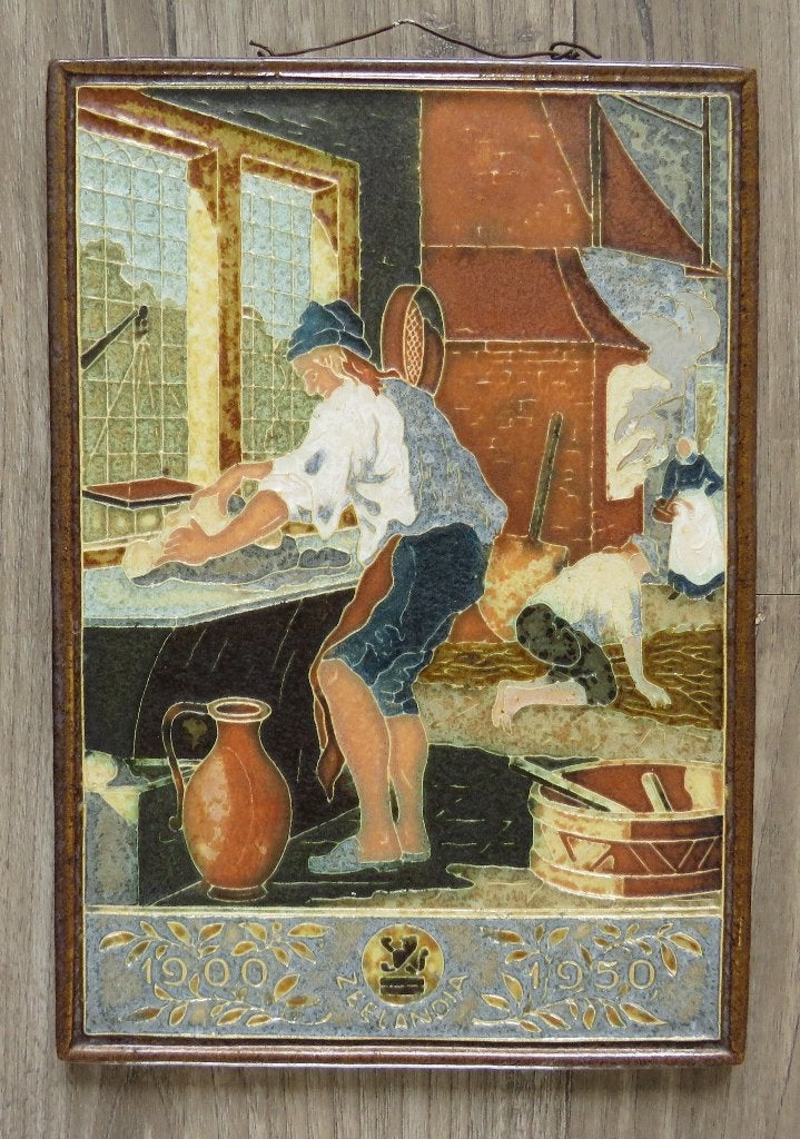 Porceleyne Fles Delft tegel Bakkerij Bakker 1950, Ophalen of Verzenden