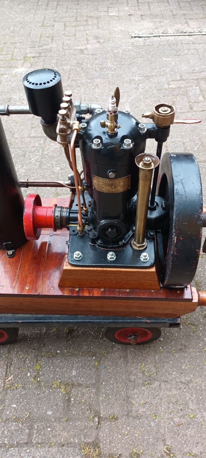 Scheepsmotor petroleum 1920 Ferro Marine zeer zeldzaam, Ophalen, Benzinemotor, 1800 rpm of meer