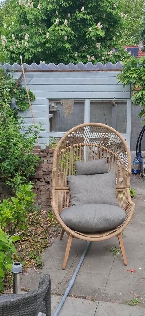 Tuin lounge stoel inclusief kussens, Tuin en Terras, Ophalen, Wicker