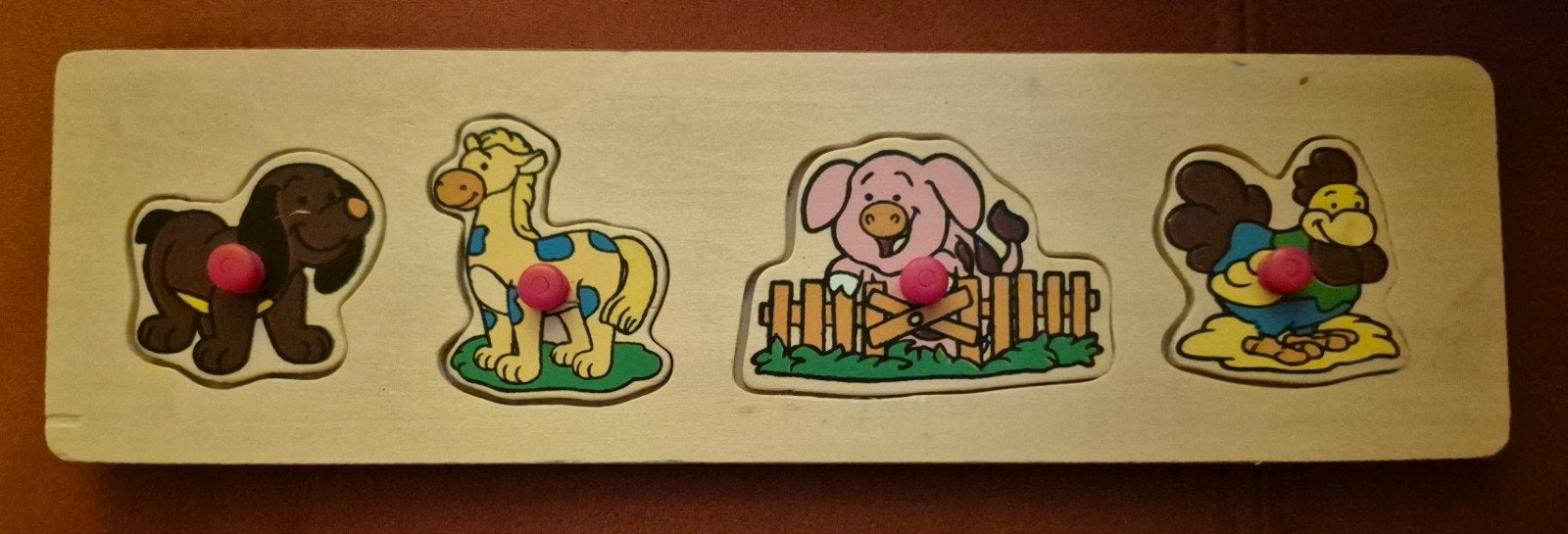 houten puzzel dieren, Ophalen of Verzenden, Minder dan 10 stukjes, 6 maanden tot 2 jaar, Van hout