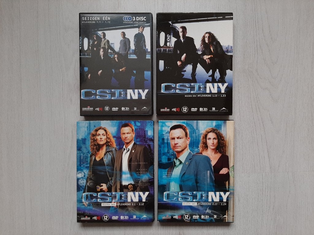 Set van dvd boxen CSI New York - seizoen 1 en 2, Vanaf 12 jaar, Ophalen of Verzenden, Zo goed als nieuw, Actie en Avontuur