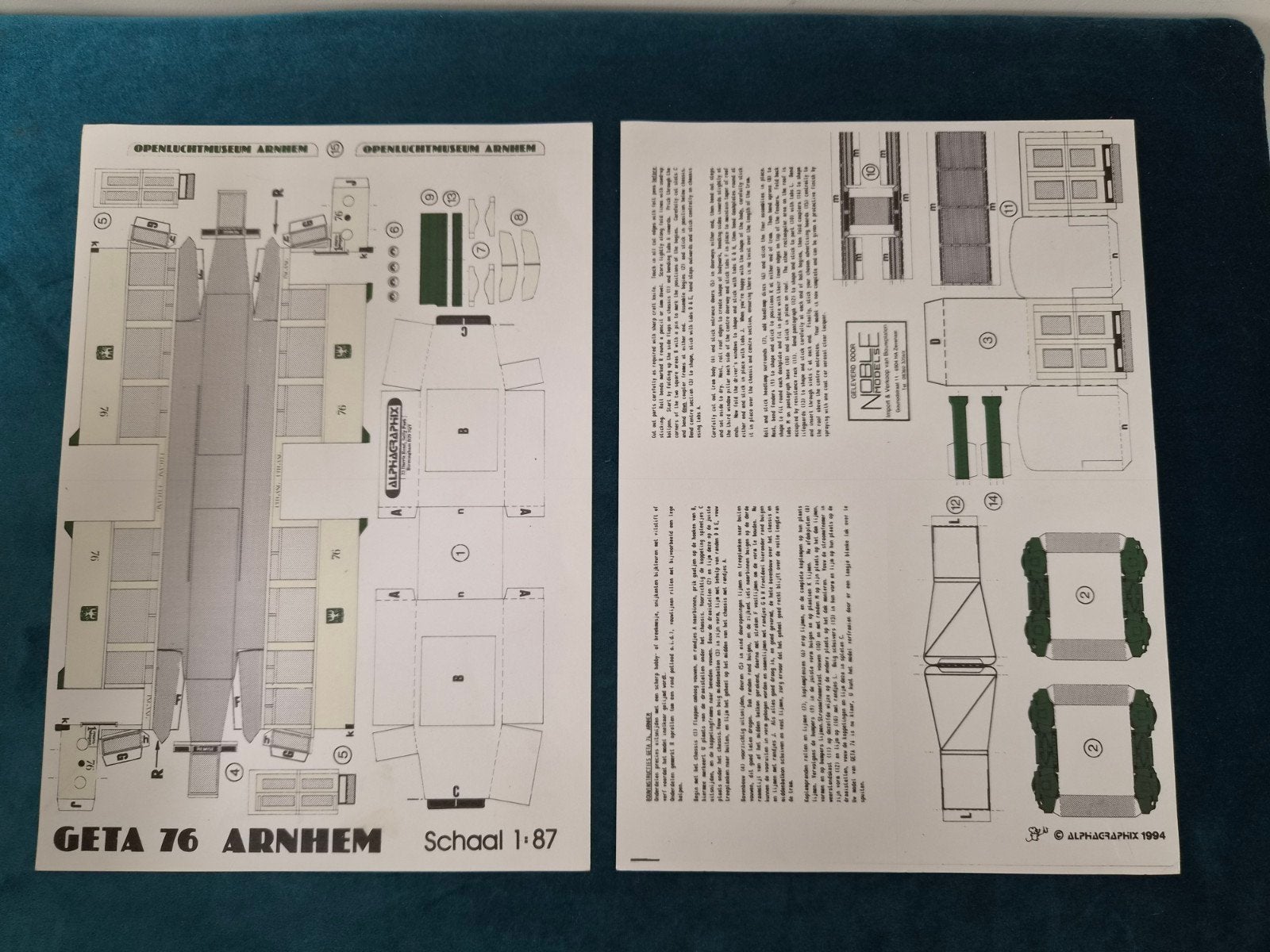 bouwplaat Geta 76 Arnhem 1:87, Verzenden, Trein