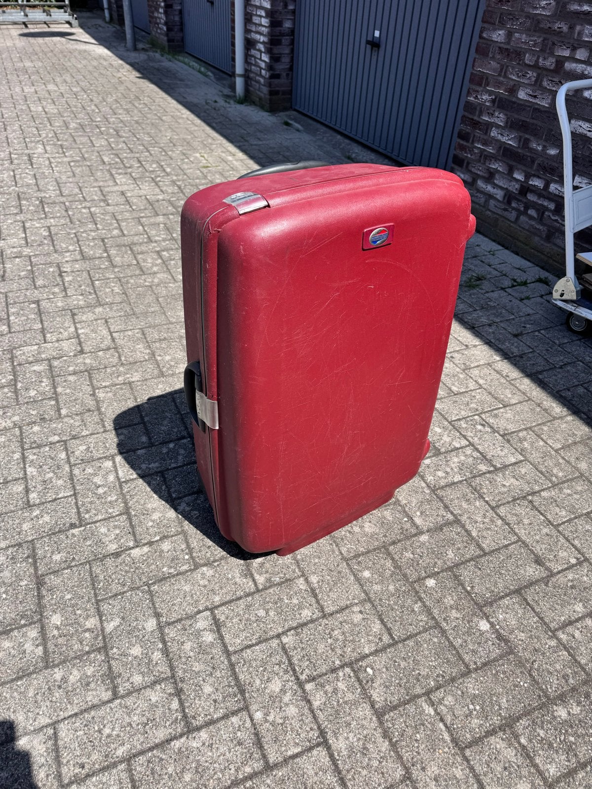 Gebruikte American Tourister koffer - cijfercode slot defect, Ophalen, Gebruikt, Hard kunststof, 45 tot 55 cm