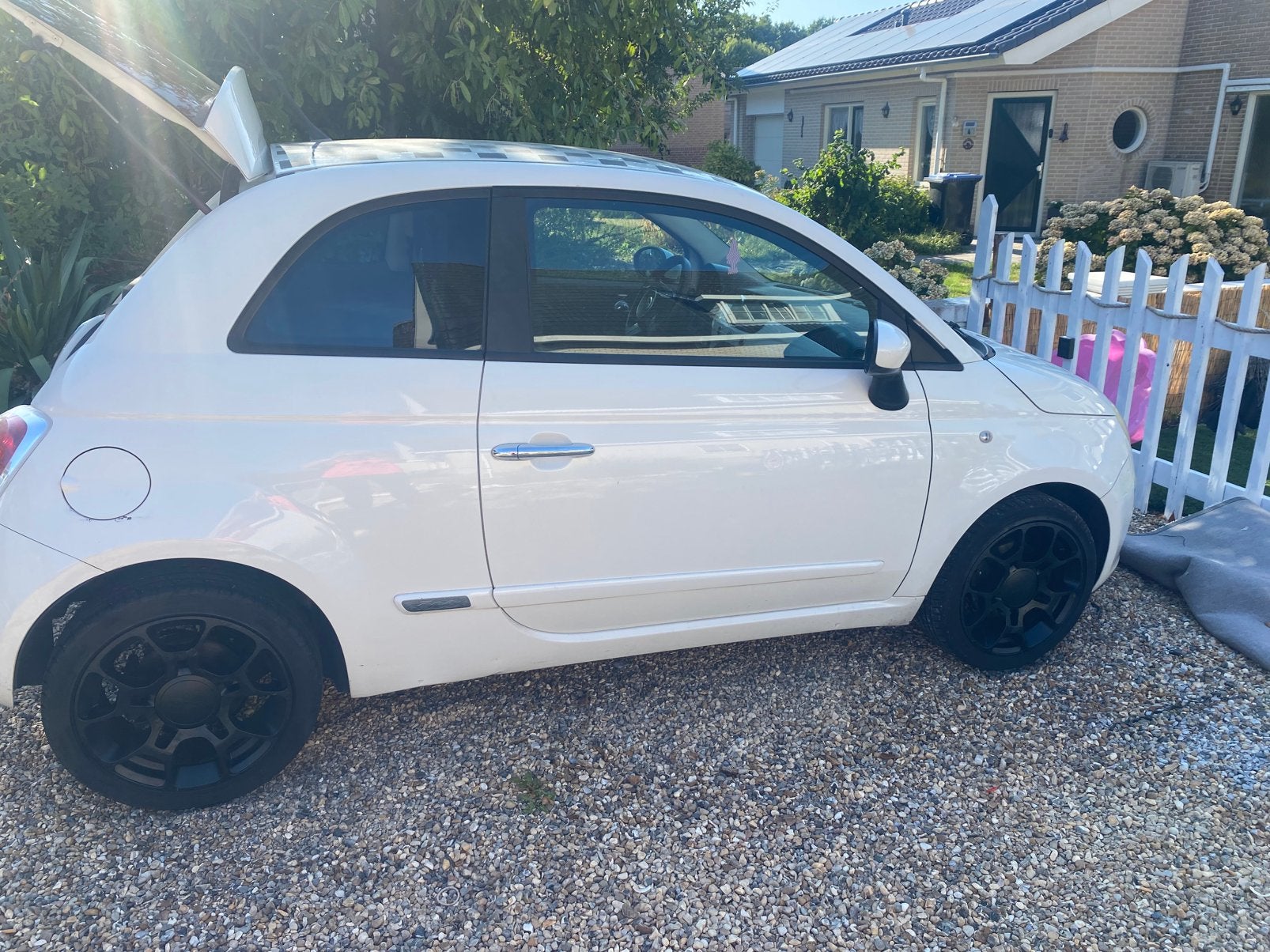 Fiat 500 1.4 16V 73KW C 2007 Wit, Voorwielaandrijving, 31 €/maand, 4 cilinders, 100 pk