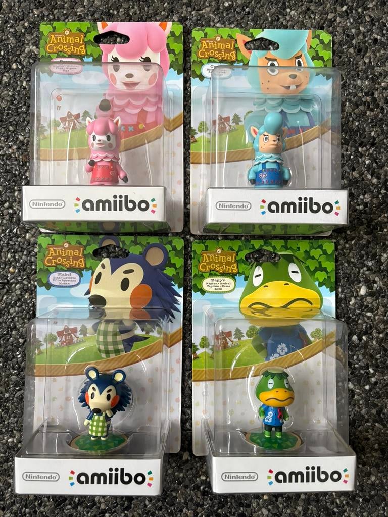 4 x Animal Crossing Amiibo, Avontuur en Actie, 1 speler, Nieuw, Ophalen of Verzenden
