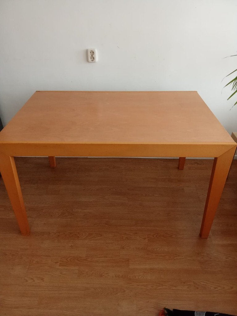 Uitschuifbare eettafel beuken – 4 tot 6 personen, Ophalen, 200 cm of meer, 50 tot 100 cm, Zo goed als nieuw