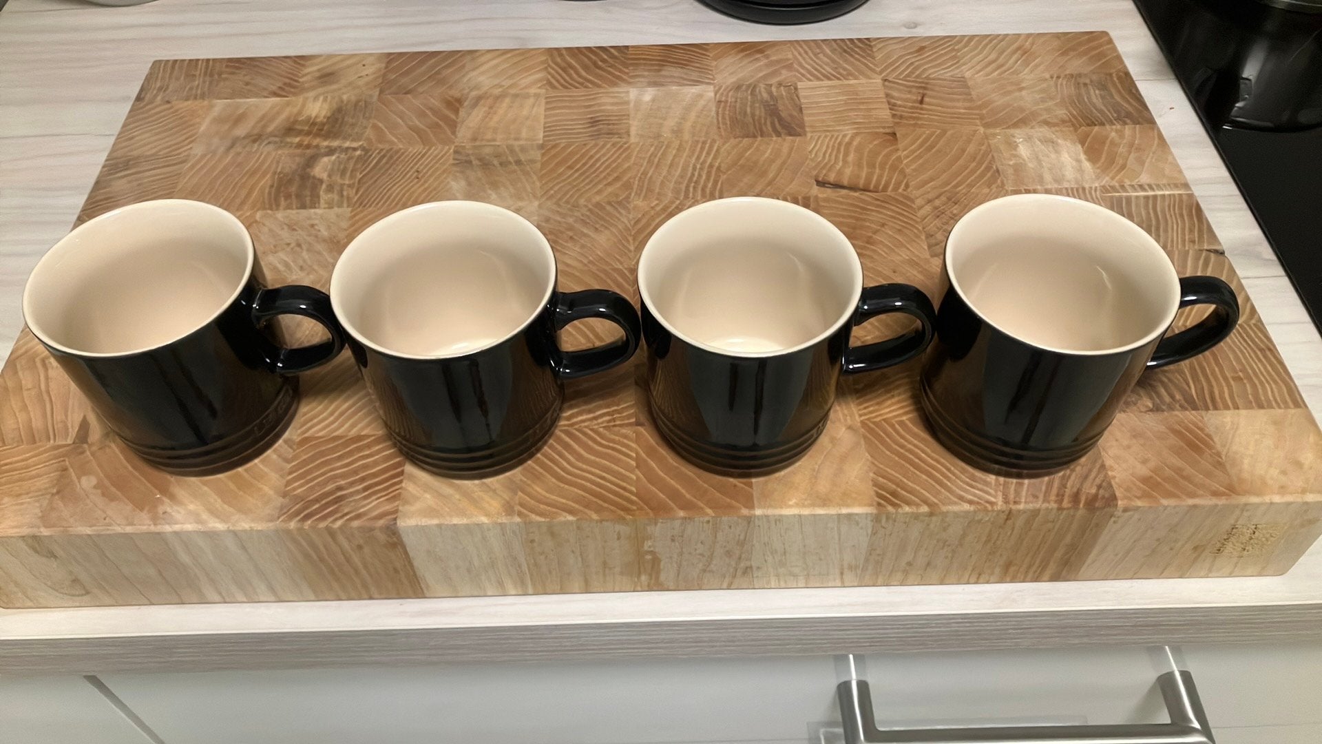 Le Creuset bekers, Ophalen of Verzenden, Zo goed als nieuw, Overige stijlen, Kop(pen) en/of Schotel(s)