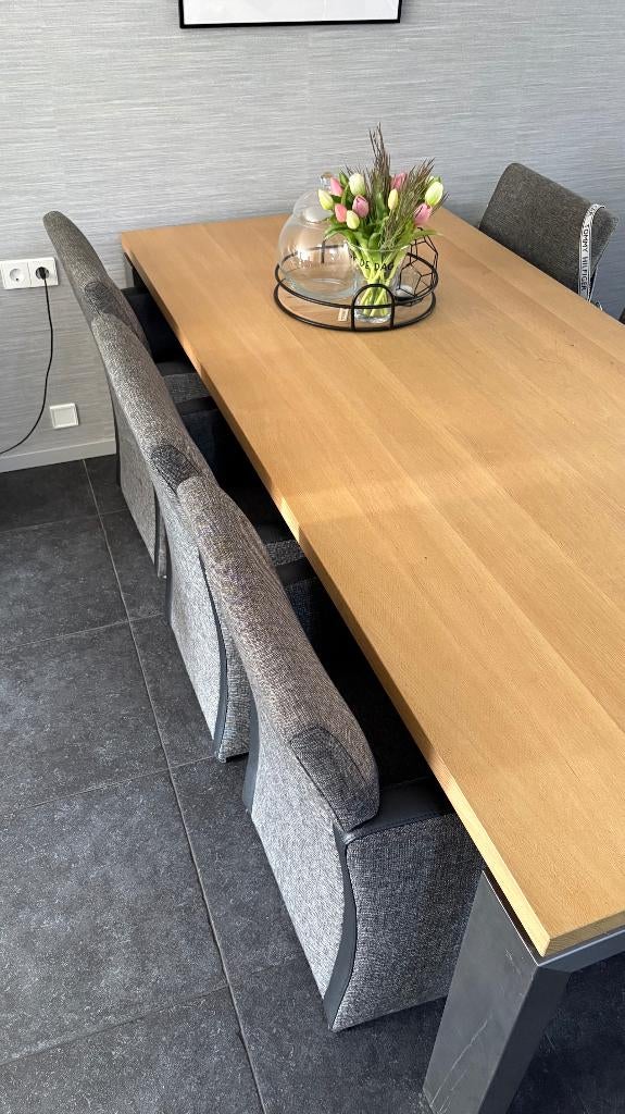 6 comfortabele eettafel stoelen, Huis en Inrichting, Ophalen, Zo goed als nieuw, Stof, Tijdloos