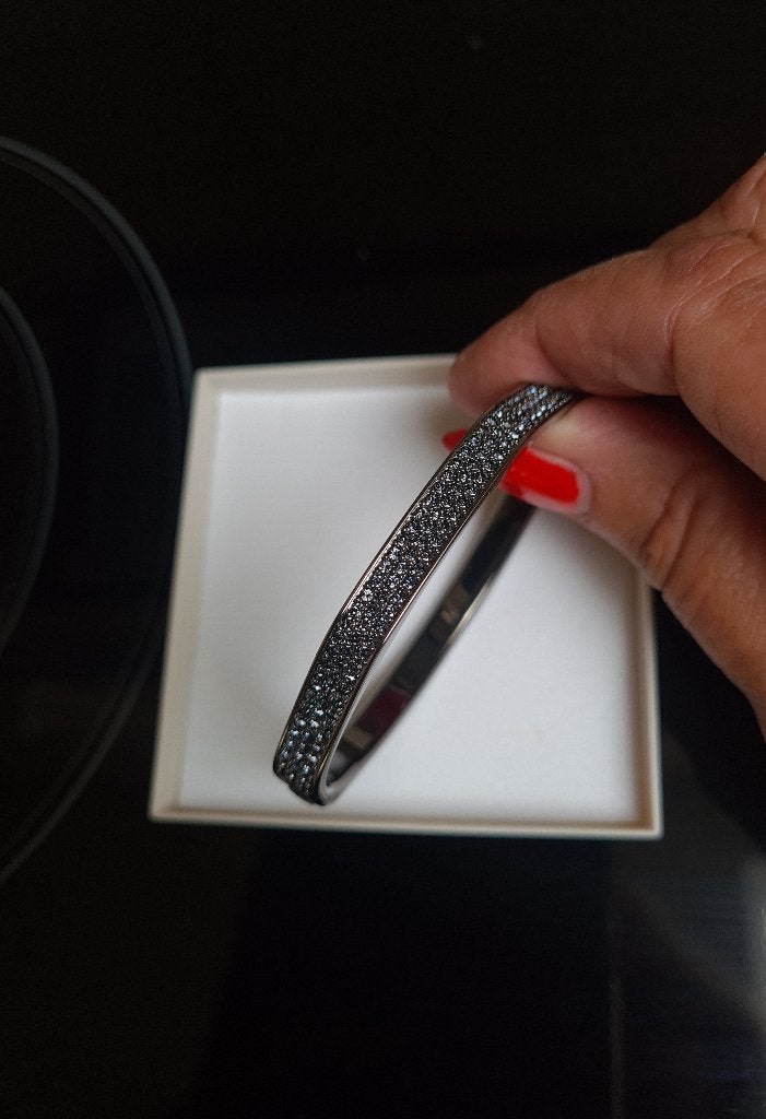 Swarowski Matrix Armband - Blauw Kristal - Ruthenium plating, Met kristal, Overige materialen, Nieuw, Verzenden
