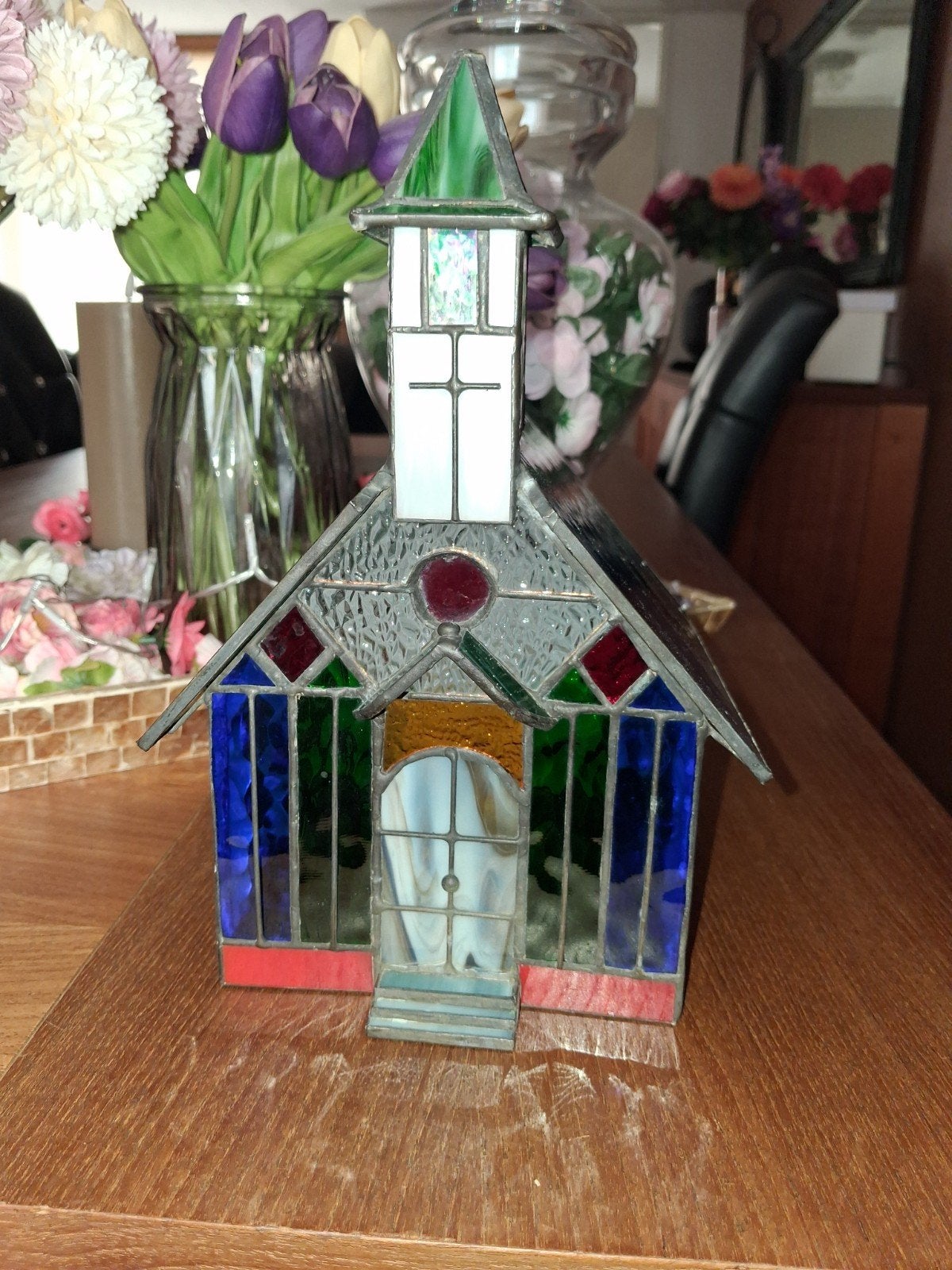 Unieke Glas-in-lood Kerk Decoratie - Handgemaakt, Ophalen of Verzenden