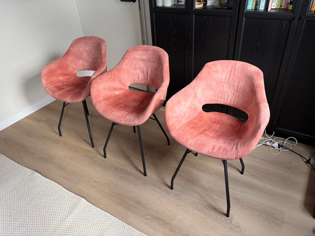 Drie Dyyk eetkamerstoelen in goede staat, Huis en Inrichting, Ophalen, Overige kleuren, Drie, Zo goed als nieuw