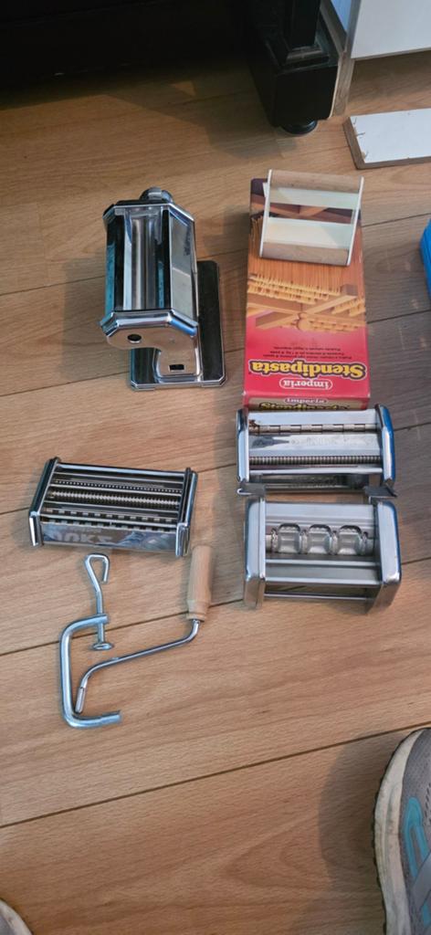 Imperia Pastamachine Tipo Lusso SP150 met accessoires, Ophalen, Gebruikt, Zilver, Metaal
