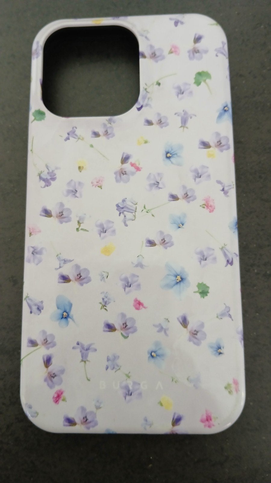 Burga iPhone Hoesje - Bloemenpatroon - Zo goed als nieuw, Hoesje of Tasje, Ophalen of Verzenden, Burga, Meerkleurig