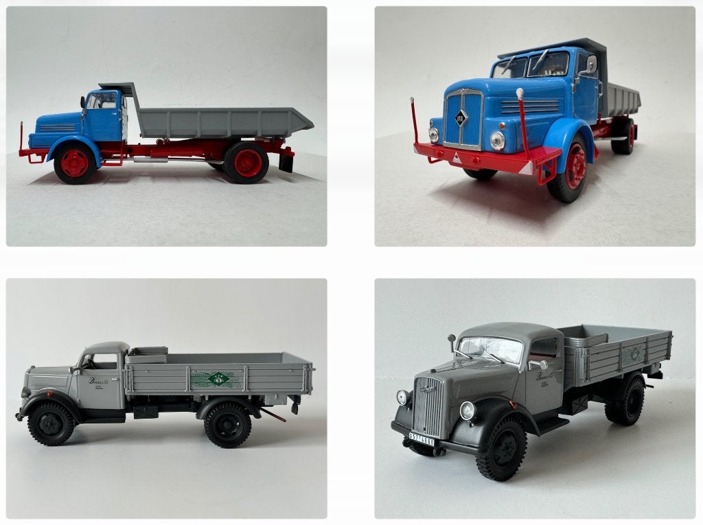 Vrachtwagens: IFA H 6 en Opel Blitz, 1:43, Ophalen, Zo goed als nieuw, Bus of Vrachtwagen, Overige merken