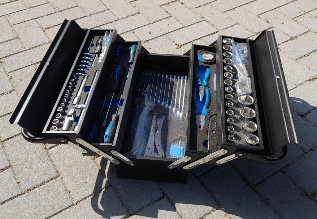 gereedschapkist 86 delig, Doe-het-zelf en Verbouw, Ophalen, Gevuld, Nieuw