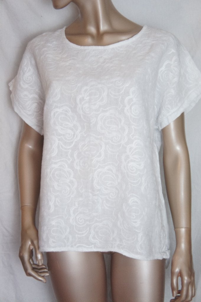 PURO LINO blouse maat 40/42  100% LINEN, Verzenden, Zo goed als nieuw, Maat 38/40 (M), Wit