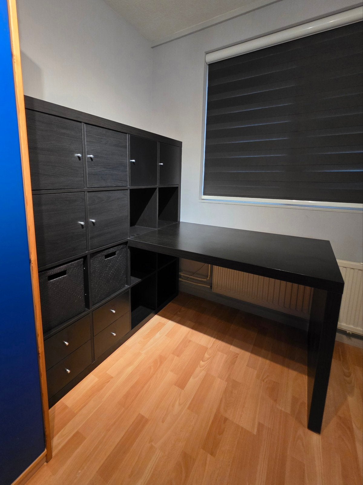 IKEA Bureau-kast combinatie - Zwart/Bruin, Huis en Inrichting, Bureaus, Ophalen, Gebruikt, Spaanplaat of MDF, IKEA