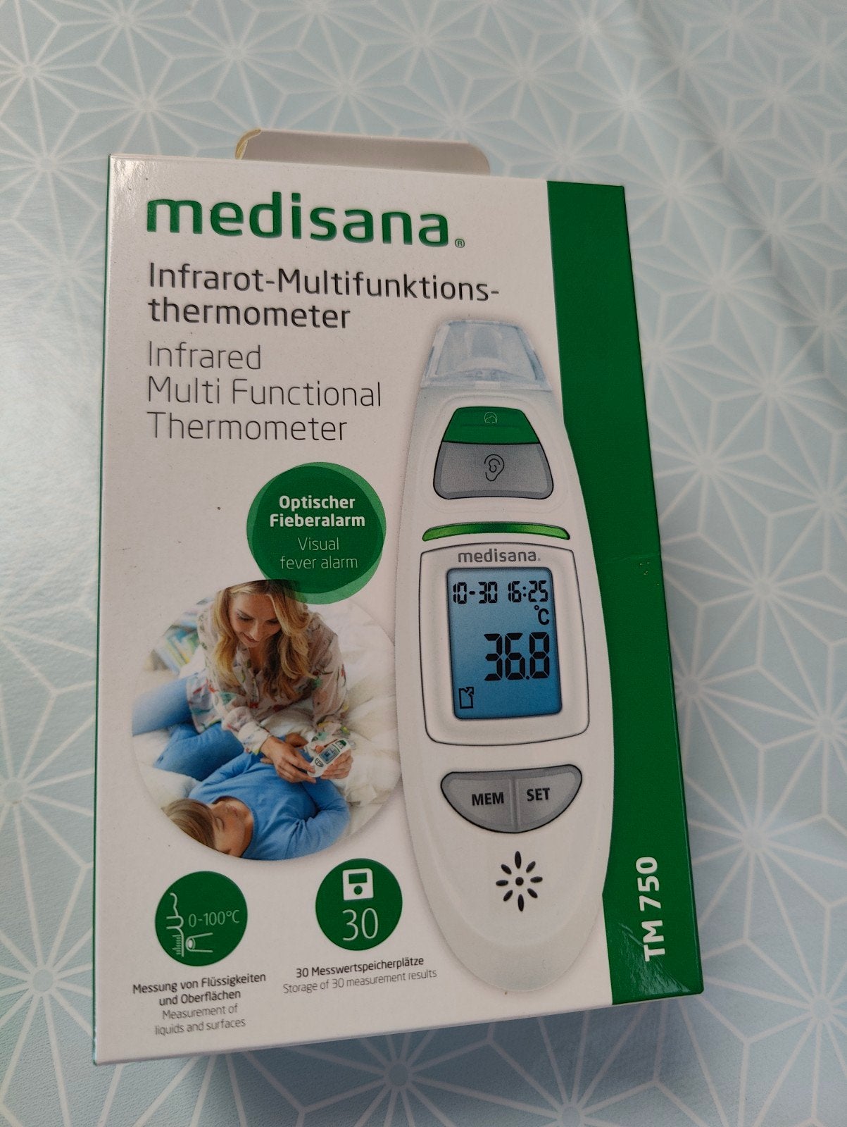 Medisana Infrarood Multifunctionele Thermometer TM 750, Ophalen of Verzenden, Zo goed als nieuw, Overige typen
