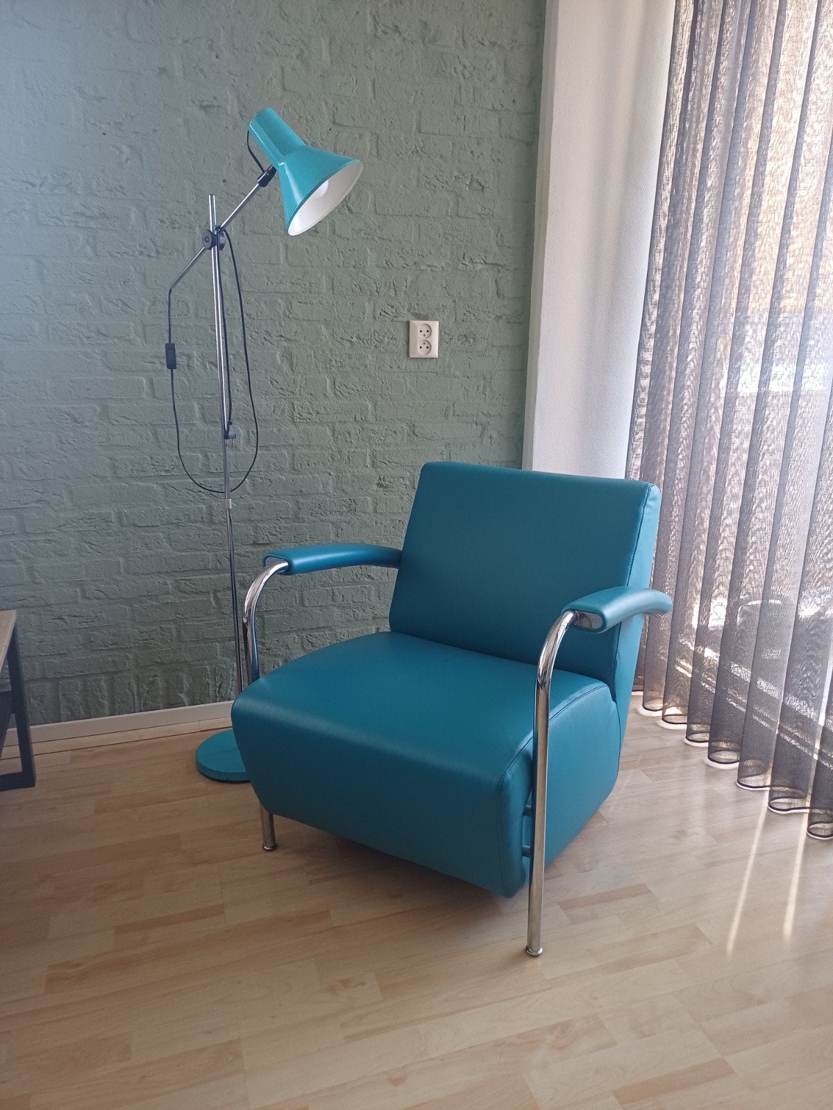 Leolux Scylla Fauteuil - Lederen Design Stoel, Huis en Inrichting, Fauteuils, Ophalen, Modern design, Gebruikt, 75 tot 100 cm