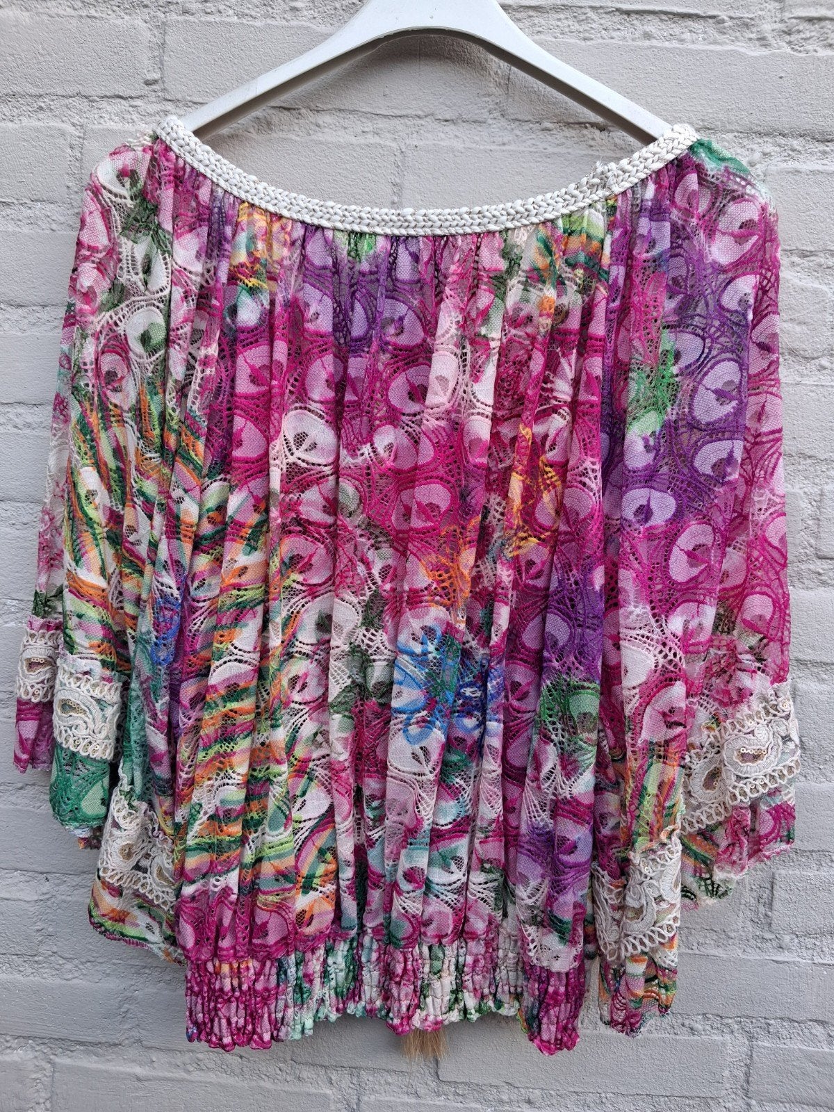 Kleurrijke kanten ibiza top, Maat 38/40 (M), New Collection, Verzenden, Nieuw