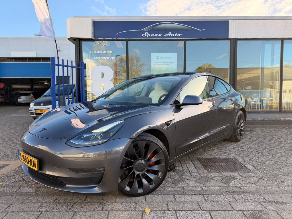 Tesla Model 3 Performance AWD75kWh, Auto's, Automaat, Dealer onderhouden, 0 cilinders, Gebruikt