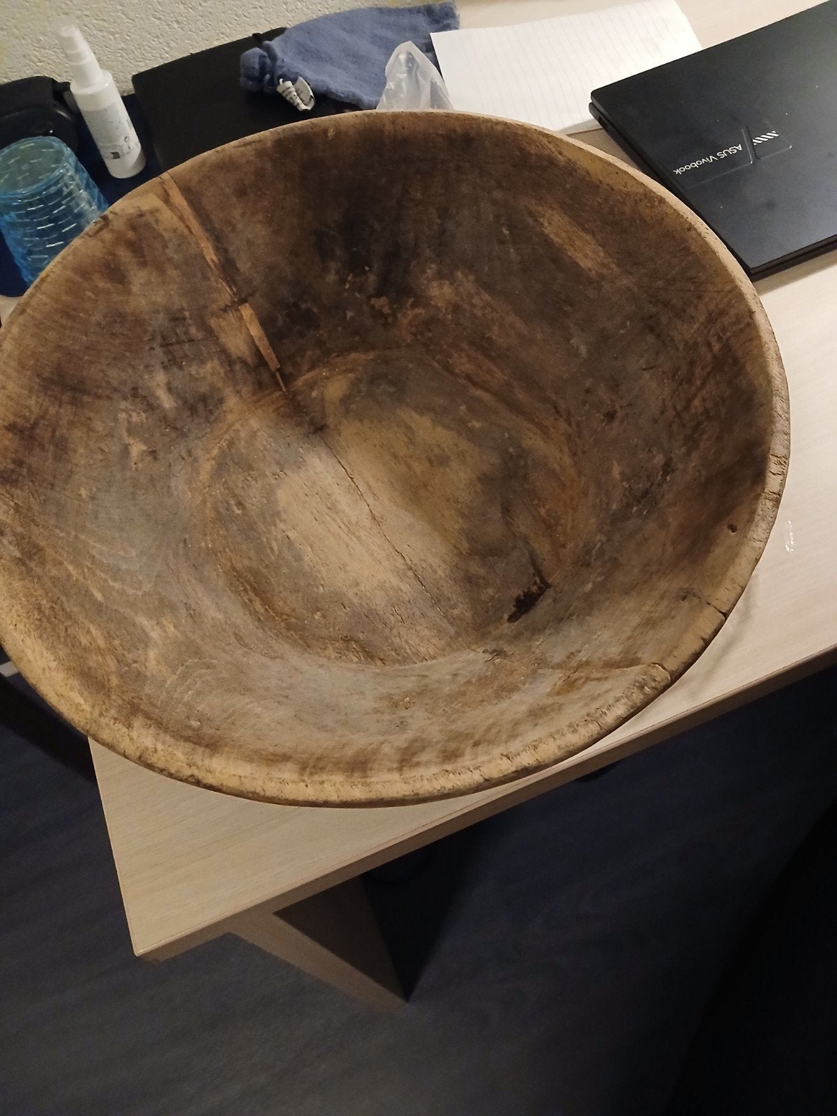 schaal, fruitschaal, hout. ophalen, Ophalen, Nieuw, Rond, Hout