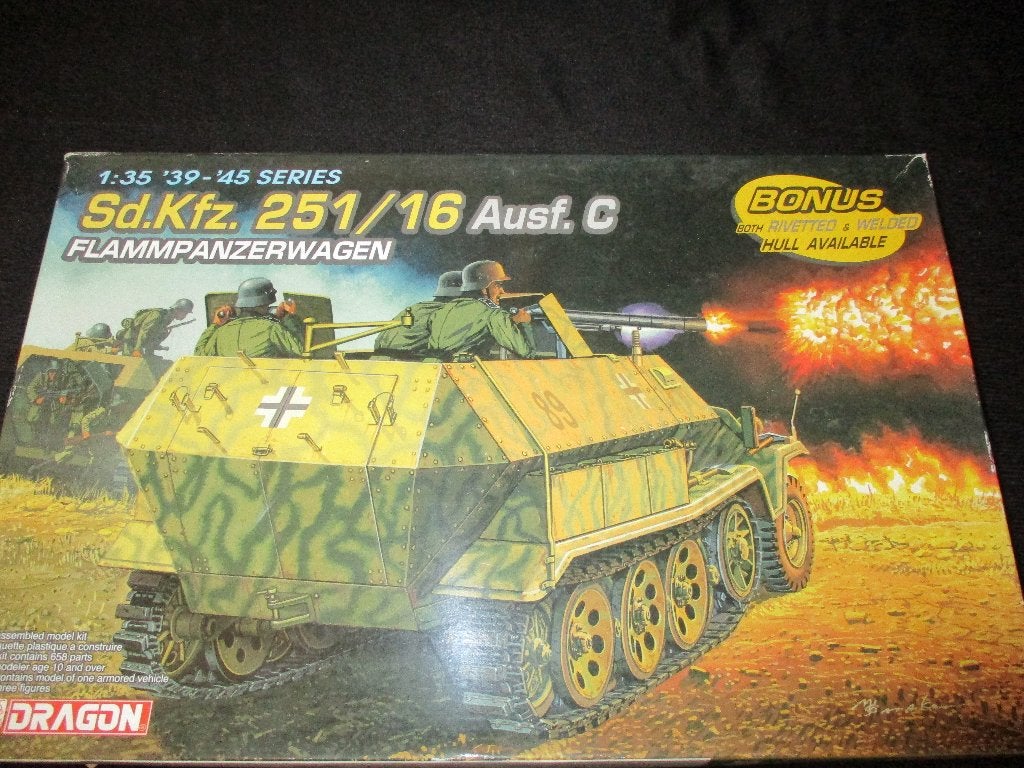 D-328,DRAGON 1-35,NO,6202,Sd.Kfz. 251/16 Ausf. C Flammpanzer, Overige merken, 1:32 tot 1:50, Overige typen, Nieuw
