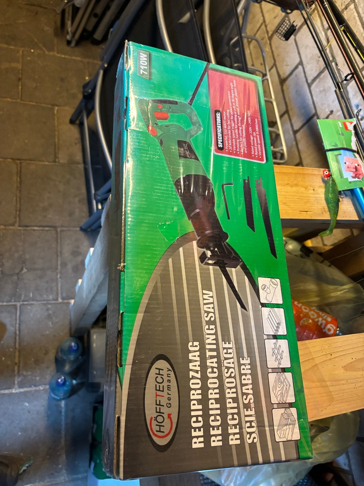 Höfftech Reciprozaag 710W - Helemaal nieuw in doos, Ophalen, 70 mm of meer, Nieuw, 600 tot 1200 watt