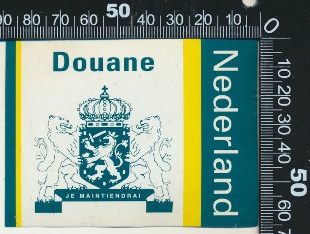 Sticker: Douane Nederland (3), Ophalen of Verzenden, Zo goed als nieuw, Bedrijf of Vereniging
