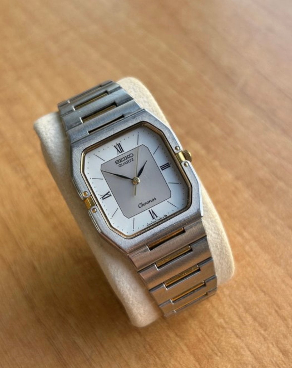 Seiko Tank Française - Silver / Gold, Ophalen, Zo goed als nieuw, Staal, Seiko