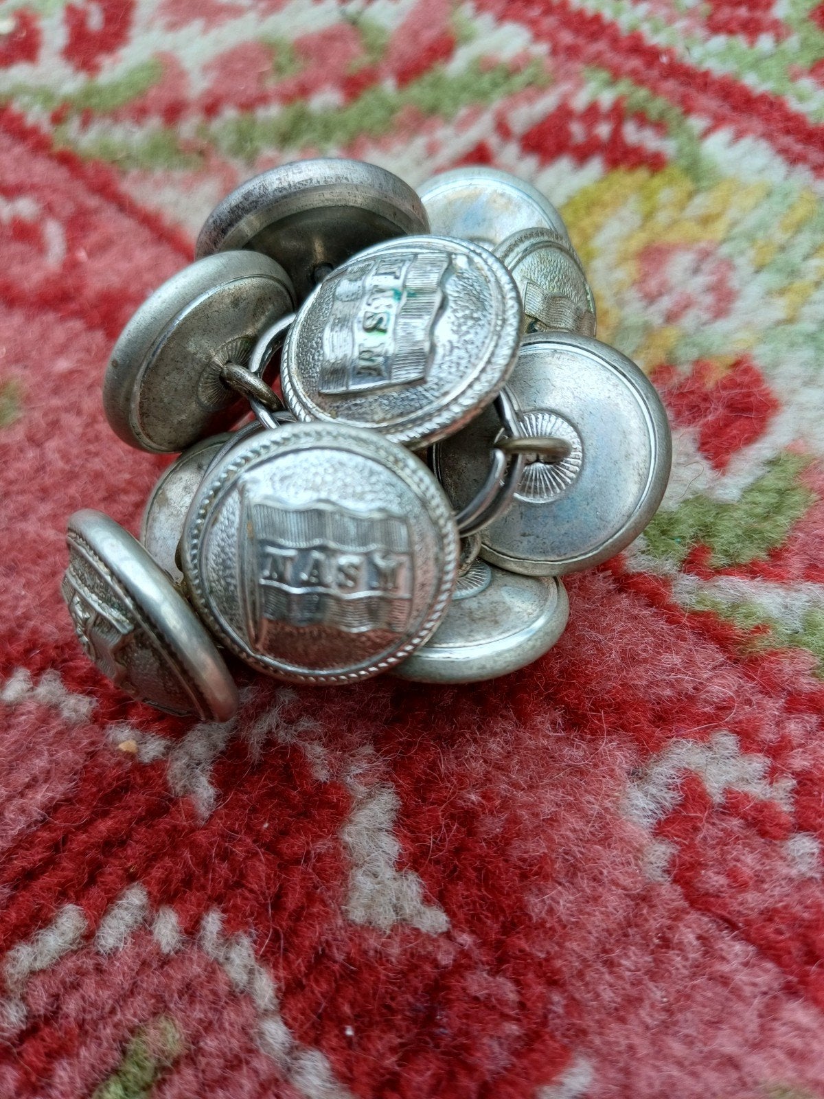 11 NASM uniformknopen - Vintage militaire knopen, Gebruikt, Onbekend, Ophalen of Verzenden, Onbekend