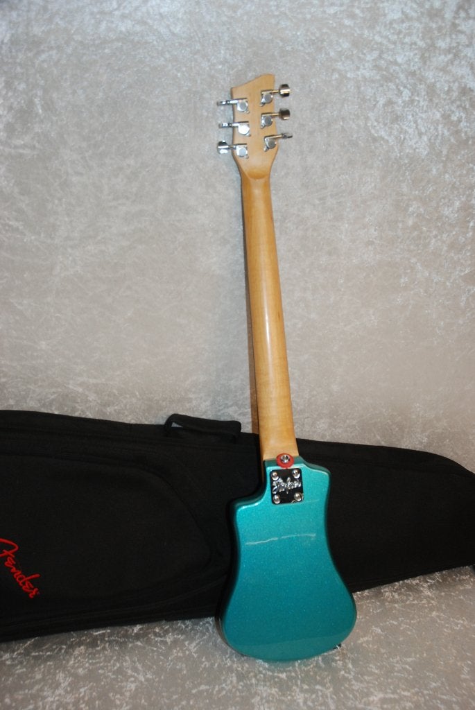 Hofner Reisgitaar met fender tas, contemporary serie, Gebruikt, ., Ophalen of Verzenden, Hofner
