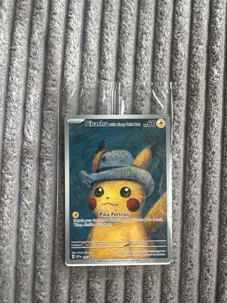 Pikachu with Grey Felt Hat #85 Pokemon Promo, Ophalen, Nieuw, Losse kaart, Foil