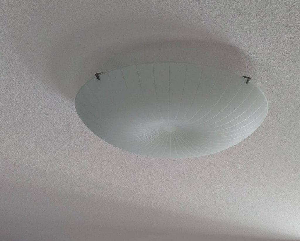 IKEA CALYPSO Plafondlamp 50 cm – vintage 2001, Overige stijlen, Zo goed als nieuw, Wit, Plafondlamp