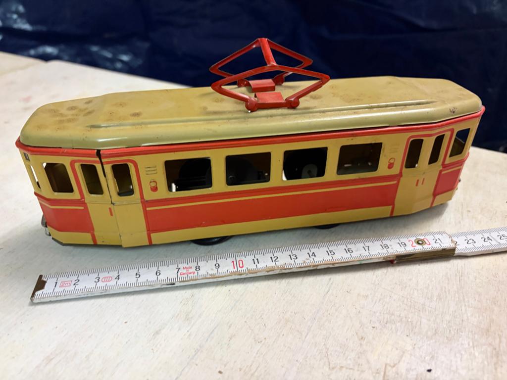 Vintage Blikken Tram uit 1955 - Schaalmodel, Ophalen, Zo goed als nieuw