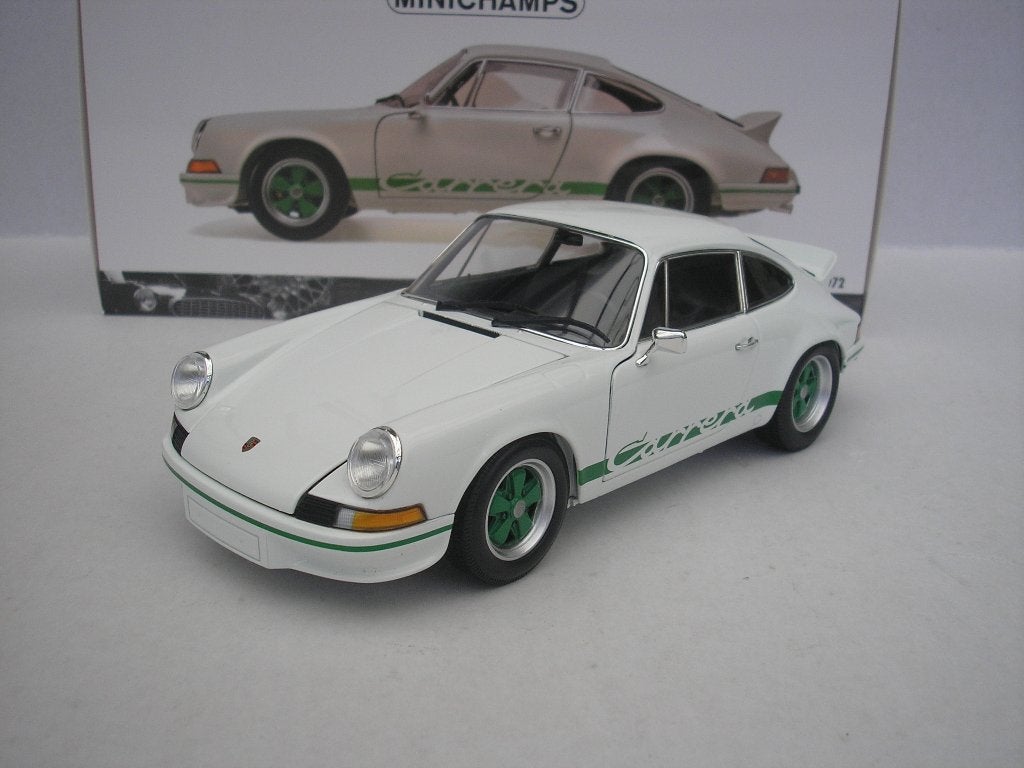 Porsche 911 Carrera RS 2.7 1972 Wit 1/18 Minichamps, Ophalen of Verzenden, Nieuw, Auto, MiniChamps