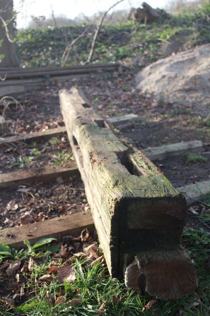 Gebint van 230 cm, zeer karaktervol, Ophalen, Gebruikt, 180 tot 250 cm, Palen