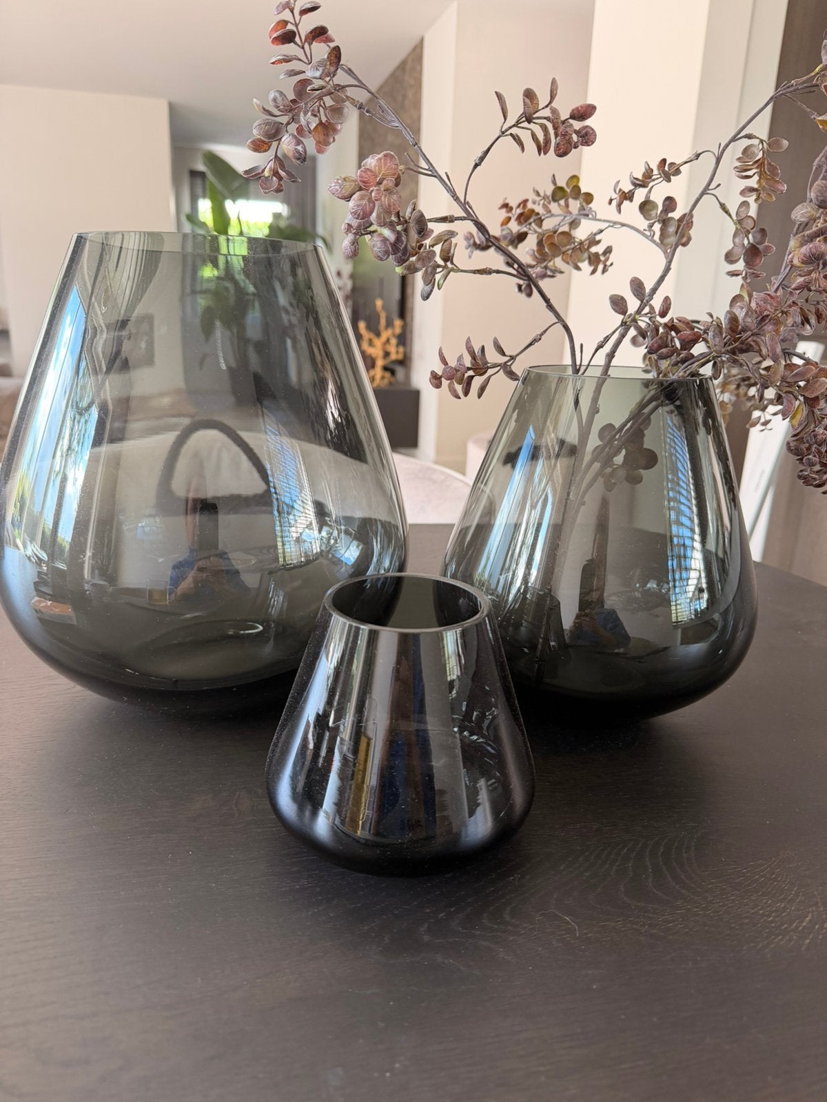 Tasman vazen van vase the world, Huis en Inrichting, Woonaccessoires | Vazen, Ophalen, Zwart, Minder dan 50 cm, Glas