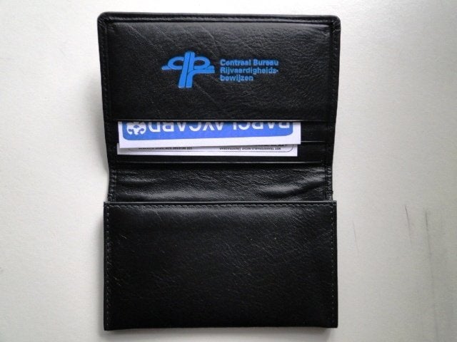 card etui, Ophalen, Nieuw, Zwart, Leer
