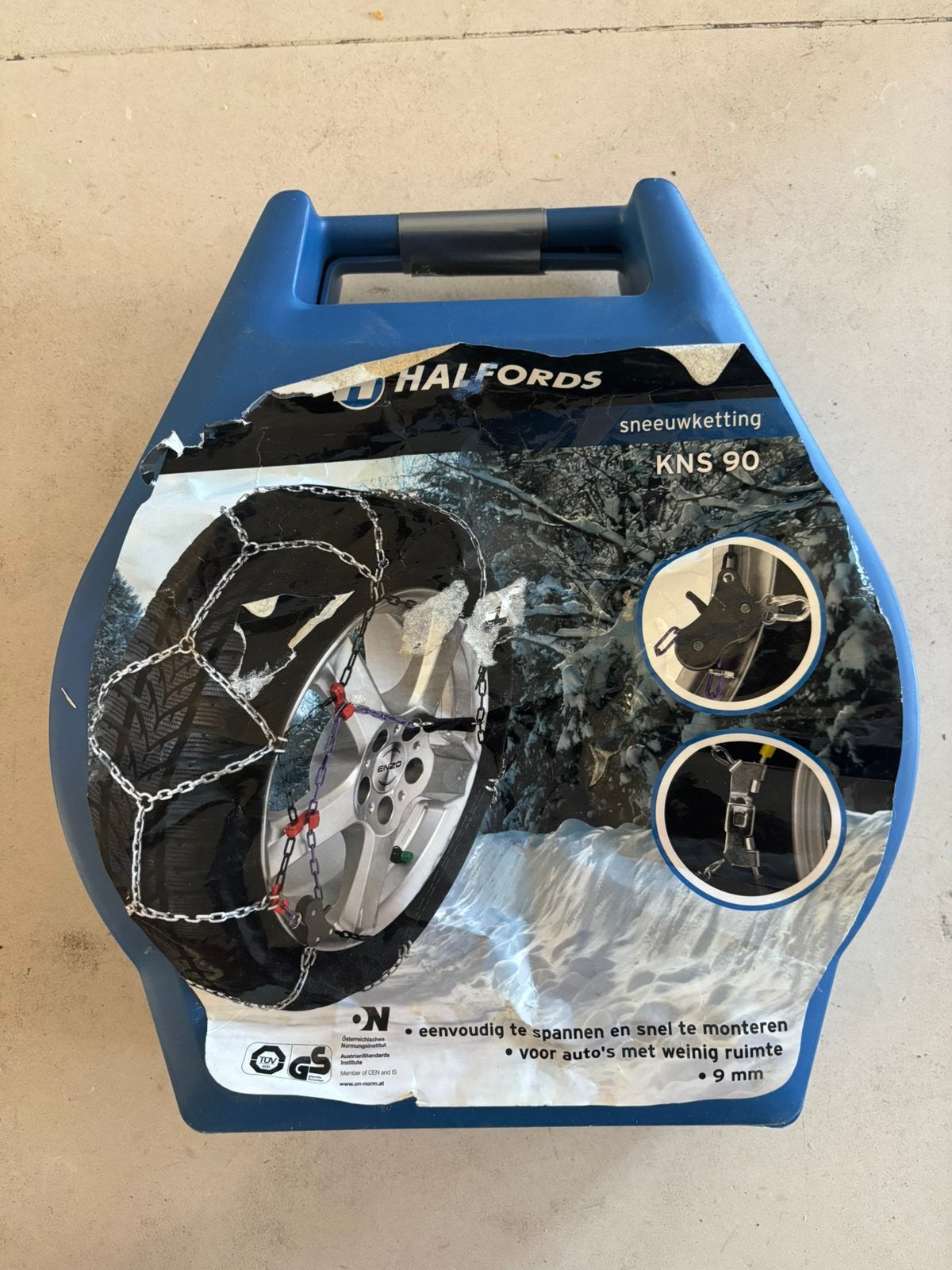 Sneeuwkettingen Halfords zgn, Auto diversen, Sneeuwkettingen, Ophalen, Zo goed als nieuw